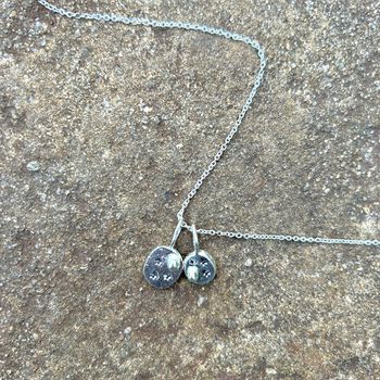 moon silver necklace